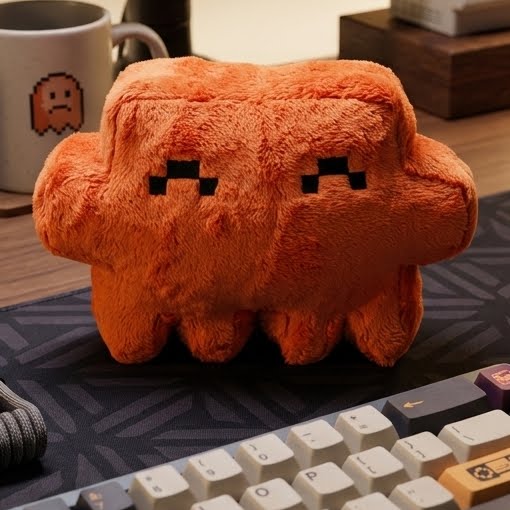 A photo of a developer holding the Clawd plushie at the event.